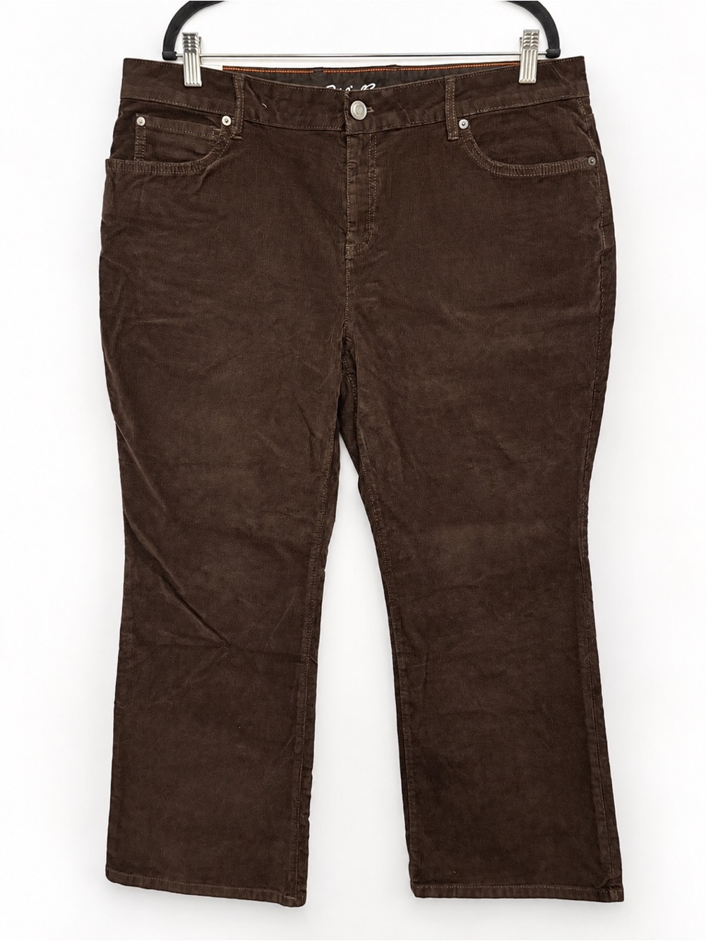 Eddie Bauer Curvy Bootcut Corduroy Pants 18P Chocolate Brown NWT Winter Holiday